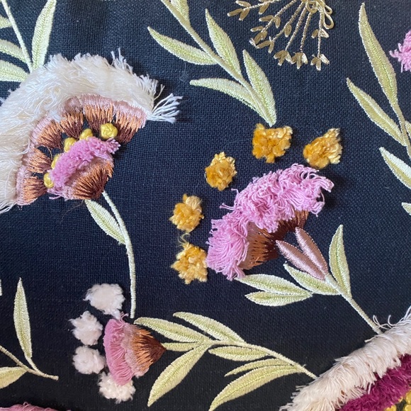 Anthro Olga Prinku Embroidered Odette Pillow - Picture 6 of 7